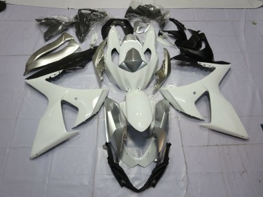 Argent & Blanc 09-16 GSXR 1000 Carénage Moto