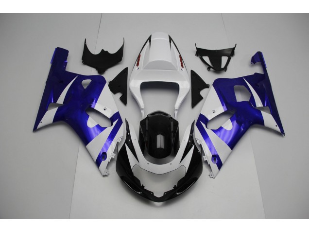 Blanc & Bleu 01-03 GSXR 600-750 Carénage Moto