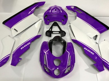 Blanc Violet & Noir 03-04 Ducati 749 999 Carénage Moto