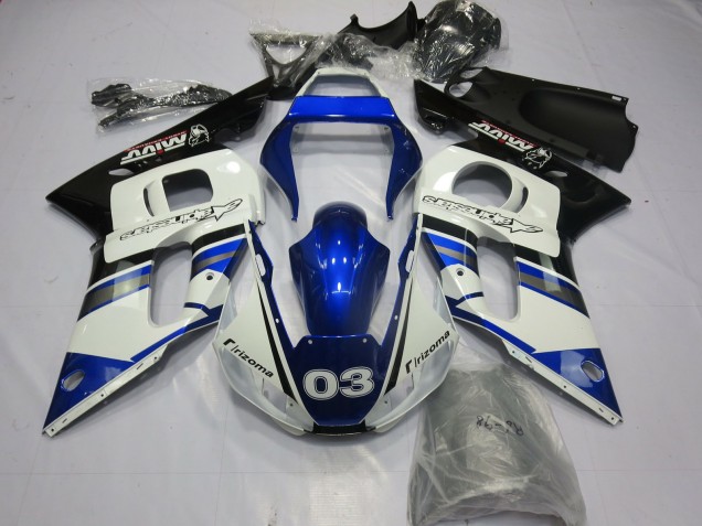 Bleu & Argent 98-02 R6 Carénage Moto