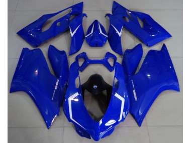 Bleu Brillant & Blanc 11-14 Ducati 1199 Carénage Moto