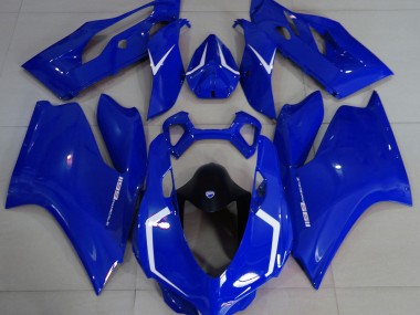 Bleu Brillant & Blanc 11-14 Ducati 1199 Carénage Moto