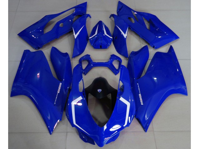 Bleu Brillant & Blanc 11-14 Ducati 1199 Carénage Moto