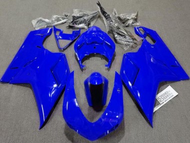 Bleu Brillant Uni 07-14 Ducati 848 1098 1198 Carénage Moto