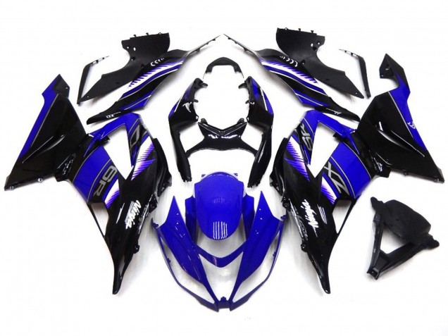 Bleu Profond & Noir Vibrants 13-18 ZX6R Carénage Moto