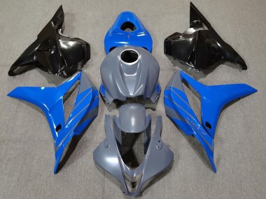 Double Bleu Sur Gris 09-12 CBR600RR Carénage Moto