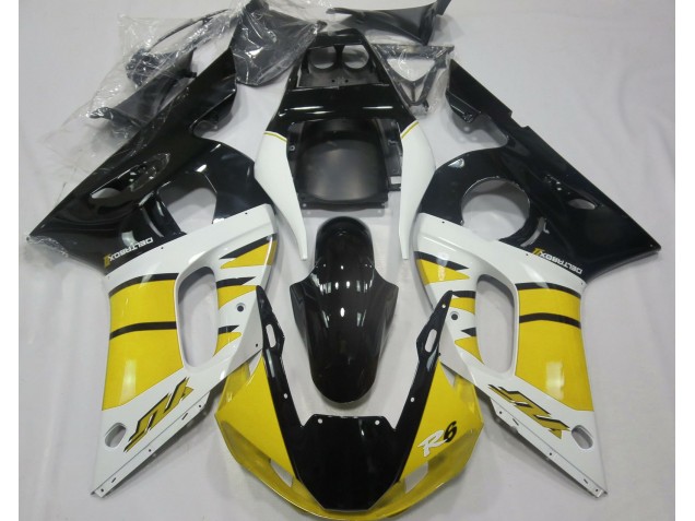 Jaune Brillant & Noir 98-02 R6 Carénage Moto