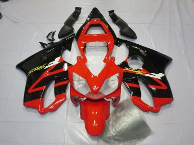 Noir Brillant & Rouge 01-03 CBR600 F4i Carénage Moto