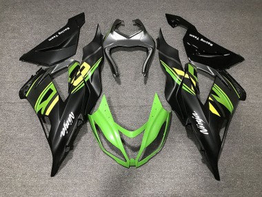 Noir Mat & Course 13-18 ZX6R Carénage Moto