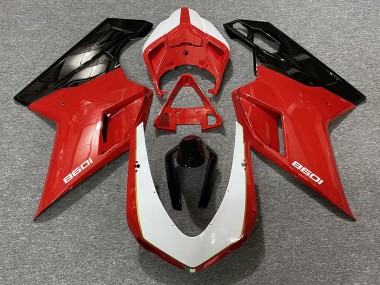 Noir Rouge Blanc 07-14 Ducati 848 1098 1198 Carénage Moto