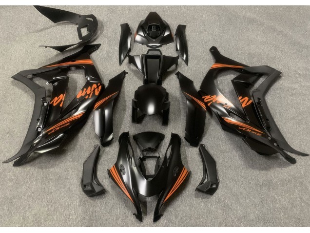 Noir Satiné & Orange 16-19 ZX10R Carénage Moto