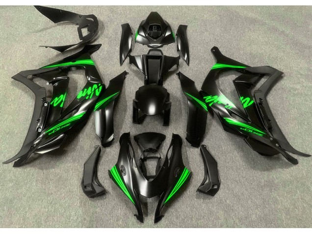 Noir Satiné & Vert 16-19 ZX10R Carénage Moto