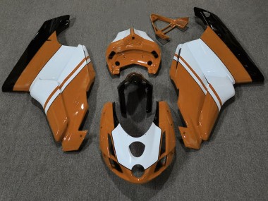 Orange Brillant & Blanc 03-04 Ducati 749 999 Carénage Moto