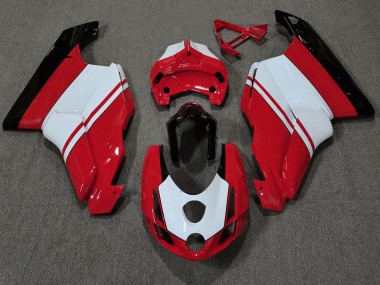 Rouge Brillant & Blanc 03-04 Ducati 749 999 Carénage Moto