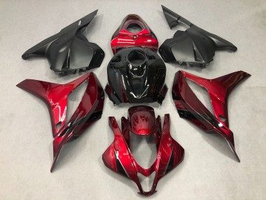 Rouge Profond Avec Du Noir 09-12 CBR600RR Carénage Moto