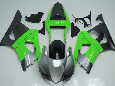 Vert Argent & Noir 03-04 GSXR 1000 Carénage Moto