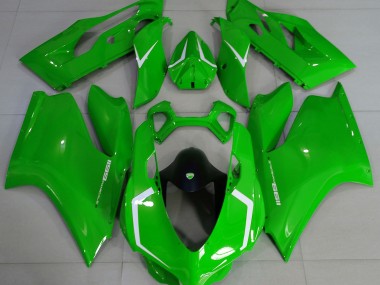 Vert Brillant & Blanc 11-14 Ducati 1199 Carénage Moto